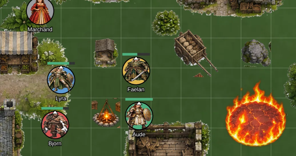 A living map, with light and fog of war