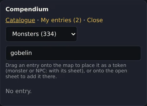 Monsters, spells and items within reach