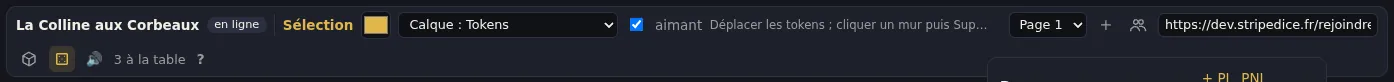 Le lien d’invitation apparaît dans la barre du haut, prêt à copier.
